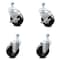Service Caster 4 Inch Hard Rubber Wheel Swivel 12mm Threaded Stem Caster Brakes SCC, 2PK SCC-TS20S414-HRS-M1215-2-TLB-2 - alternate 5